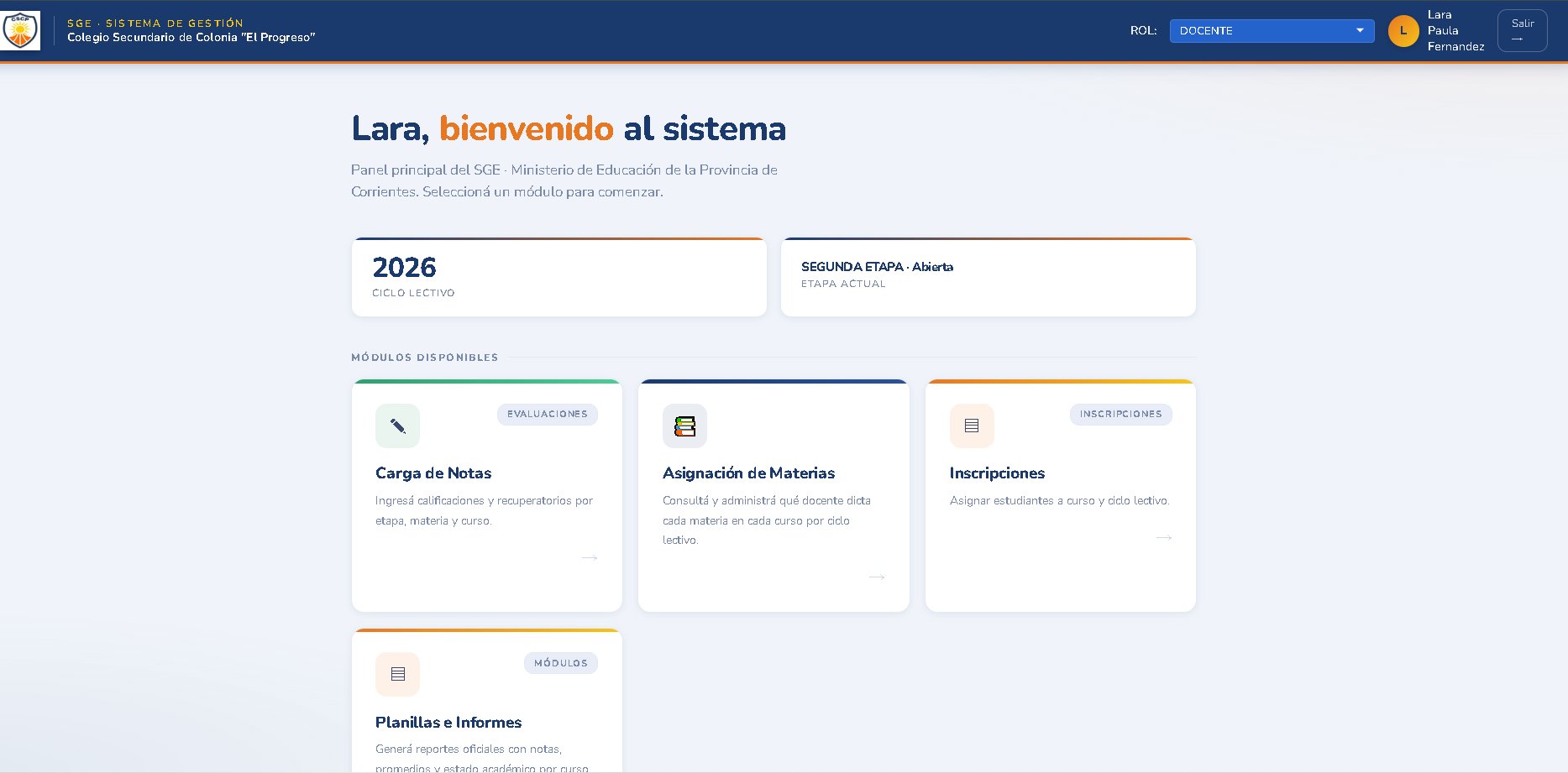 SGE Sistema de Gestión